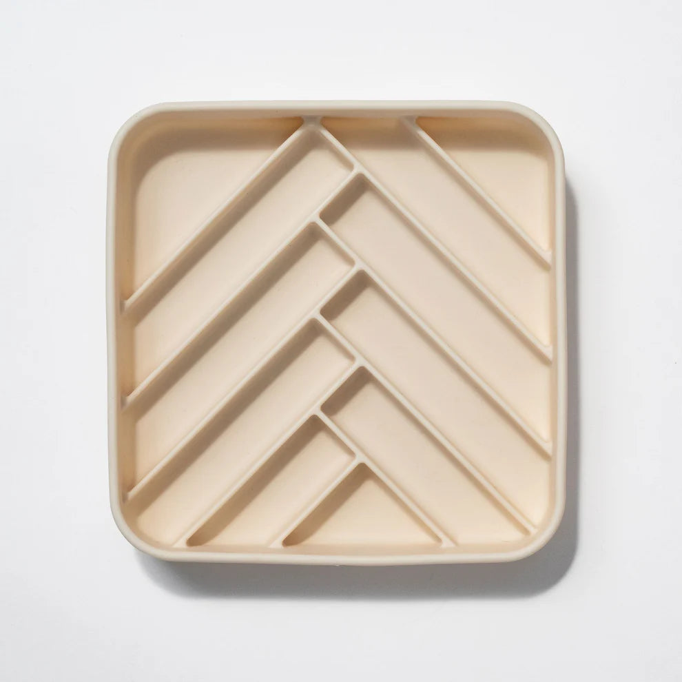 Chevron Slow Feeder - Buttercream